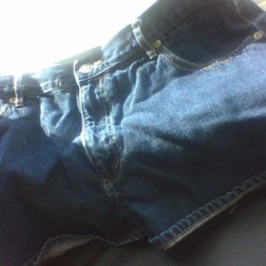 denim dark blue shorts